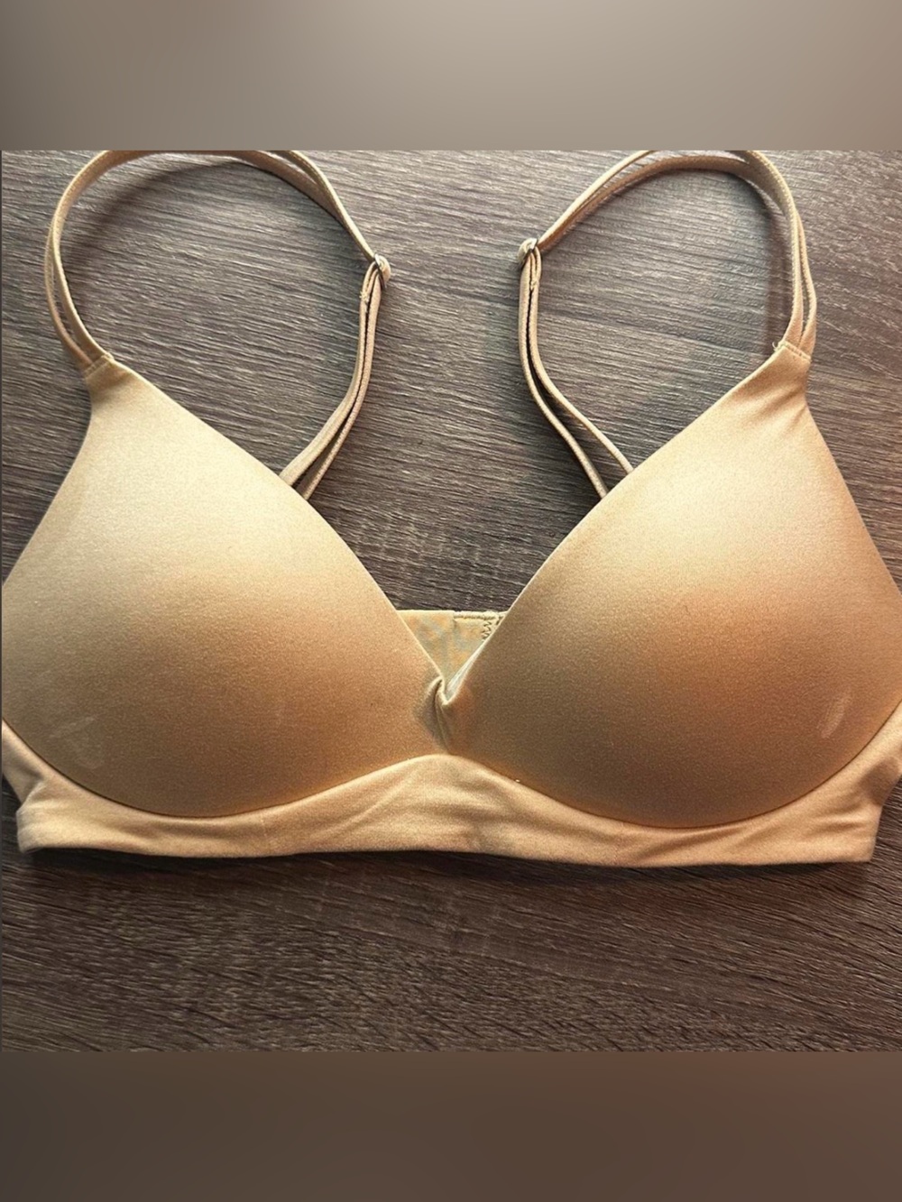 aerie Smooth T-Shirt Bra in Light Nude Tan